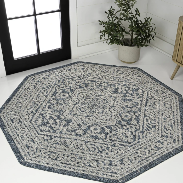 Jonathan Y SANTA MONICA Gray SMB101D 7ft.-9in. Octagon Rug