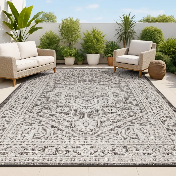 Jonathan Y SANTA MONICA Gray SMB101D 10ft. X 14ft. Rect. Rug