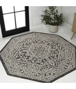 Jonathan Y SANTA MONICA Gray SMB101D 5ft.-3in. Octagon Rug