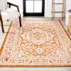Jonathany Santa Monica SMB101F Orange/Cream Area Rug 3 ft. 11 in. X 6 ft. Rectangle