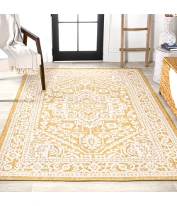 Jonathany Santa Monica SMB101I Yellow/Cream Area Rug 7 ft. 9 in. X 10 ft. Rectangle