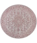 Rozetta Boho Medallion Textured Weave Red/Taupe 5' Round Indoor/Outdoor Area Rug