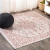 Jonathany Santa Monica SMB102A Red/Taupe Area Rug 5 ft. 3 in. X 5 ft. 3 in. Square