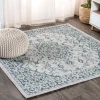 Jonathany Santa Monica SMB102C Gray/Teal Area Rug 5 ft. 3 in. X 5 ft. 3 in. Square