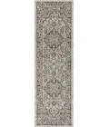 Rozetta Boho Medallion Textured Weave Gray/Black 2 ft. x 10 ft. Indoor/Outdoor Runner Rug