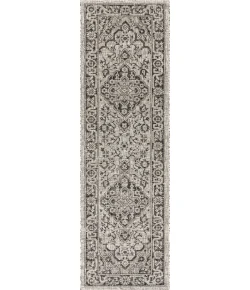 Jonathany Santa Monica SMB102D Gray/Black Area Rug 2 ft. 2 in. X 10 ft. Runner