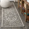Jonathany Santa Monica SMB102D Gray/Black Area Rug 2 ft. 2 in. X 10 ft. Runner