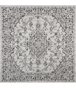 Jonathany Santa Monica SMB102D Gray/Black Area Rug 5 ft. 3 in. X 5 ft. 3 in. Square