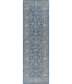 Jonathany Santa Monica SMB103A Navy/Gray Area Rug 2 ft. 2 in. X 10 ft. Runner