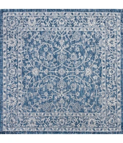 Jonathany Santa Monica SMB103A Navy/Gray Area Rug 5 ft. 3 in. X 5 ft. 3 in. Square