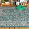 Jonathany Santa Monica SMB103B Teal/Gray Area Rug 7 ft. 9 in. X 10 ft. Rectangle