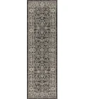 Palazzo Vine and Border Textured Weave Black/Gray 2 ft. x 10 ft. Indoor/Outdoor Runner Rug