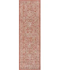 Malta Bohemian Medallion Textured Weave Red/Taupe 2 ft. x 10 ft. Indoor/Outdoor Runner Rug