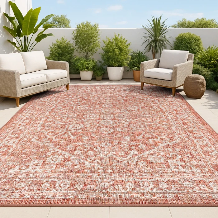 Jonathan Y SANTA MONICA Red SMB104A 6ft. X 9ft. Rect. Rug