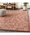Malta Bohemian Medallion Textured Weave Red/Taupe 8 ft. x 10 ft. Indoor/Outdoor Area Rug