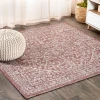 Jonathany Santa Monica SMB104A Red/Taupe Area Rug 5 ft. 3 in. X 5 ft. 3 in. Square