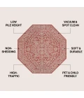 Jonathan Y SANTA MONICA Red SMB104A 5ft.-3in. Octagon Rug