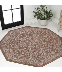 Jonathan Y SANTA MONICA Red SMB104A 5ft.-3in. Octagon Rug