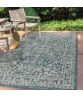 Malta Bohemian Medallion Textured Weave Teal/Gray 8 ft. x 10 ft. Indoor/Outdoor Area Rug