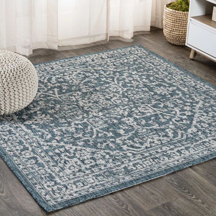 Jonathan Y SANTA MONICA Green SMB104B 3ft.-11in. Square Rug