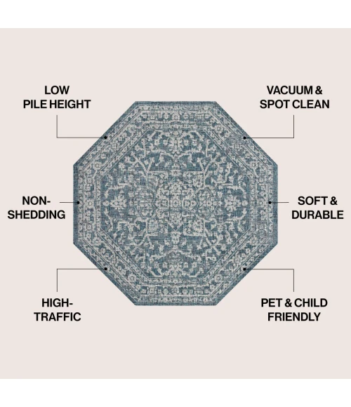 Jonathan Y SANTA MONICA Black SMB104C 7ft.-9in. Octagon Rug