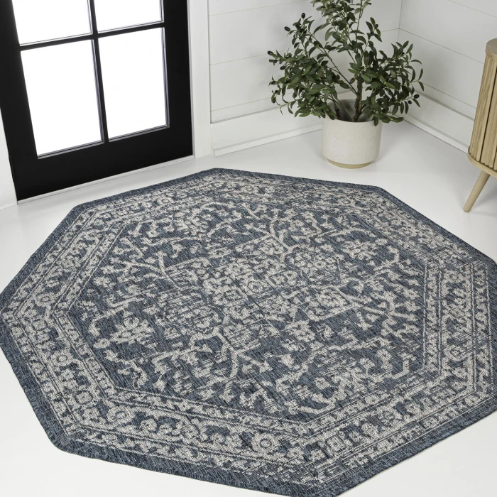 Jonathan Y SANTA MONICA Black SMB104C 7ft.-9in. Octagon Rug