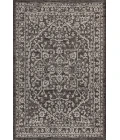 Malta Bohemian Medallion Textured Weave Black/Gray 8 ft. x 10 ft. Indoor/Outdoor Area Rug