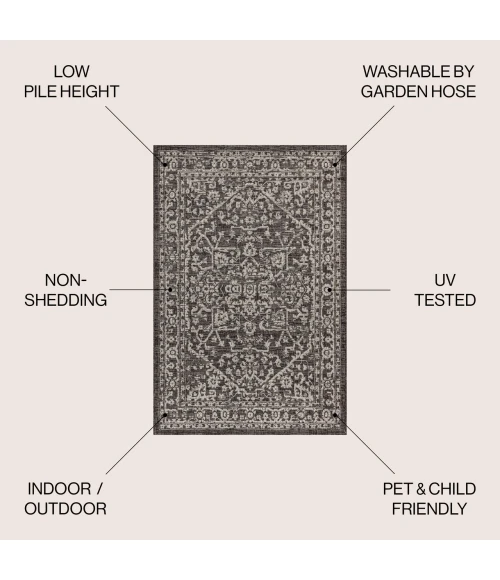 Jonathan Y SANTA MONICA Black SMB104C 10ft. X 14ft. Rect. Rug