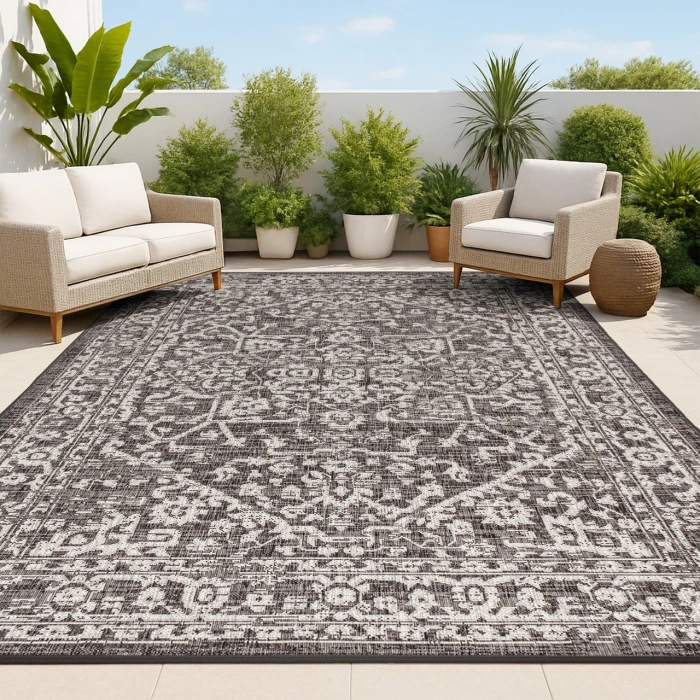 Jonathan Y SANTA MONICA Black SMB104C 10ft. X 14ft. Rect. Rug