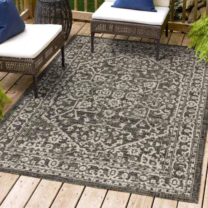 Jonathan Y SANTA MONICA Black SMB104C 10ft. X 14ft. Rect. Rug
