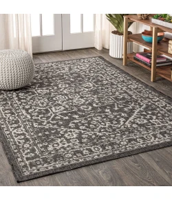 Jonathany Santa Monica SMB104C Black/Gray Area Rug 7 ft. 9 in. X 10 ft. Rectangle