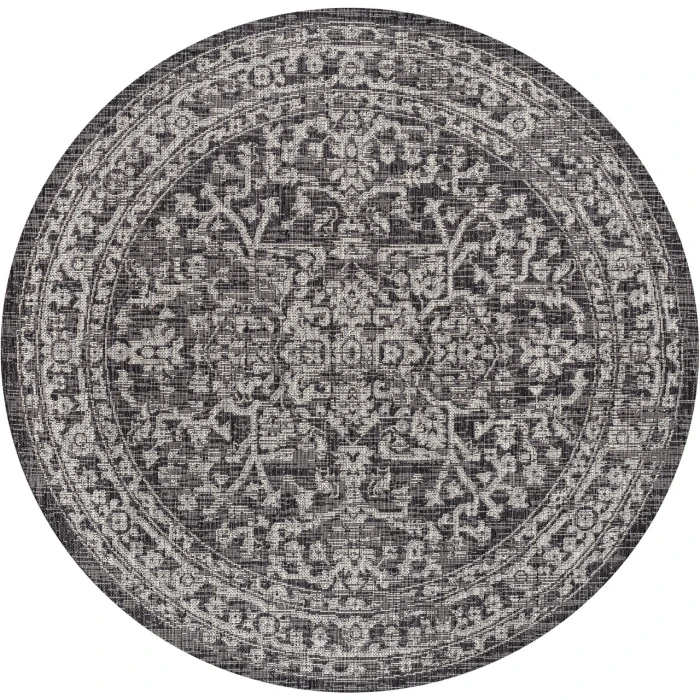 Jonathan Y SANTA MONICA Black SMB104C 6ft.7in. Round Rug