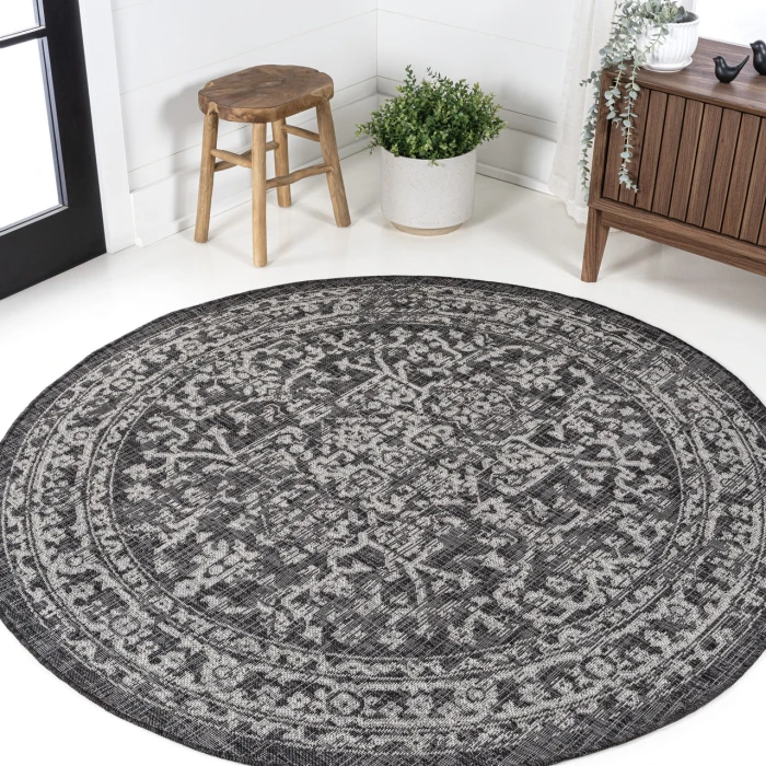 Jonathan Y SANTA MONICA Black SMB104C 6ft.7in. Round Rug