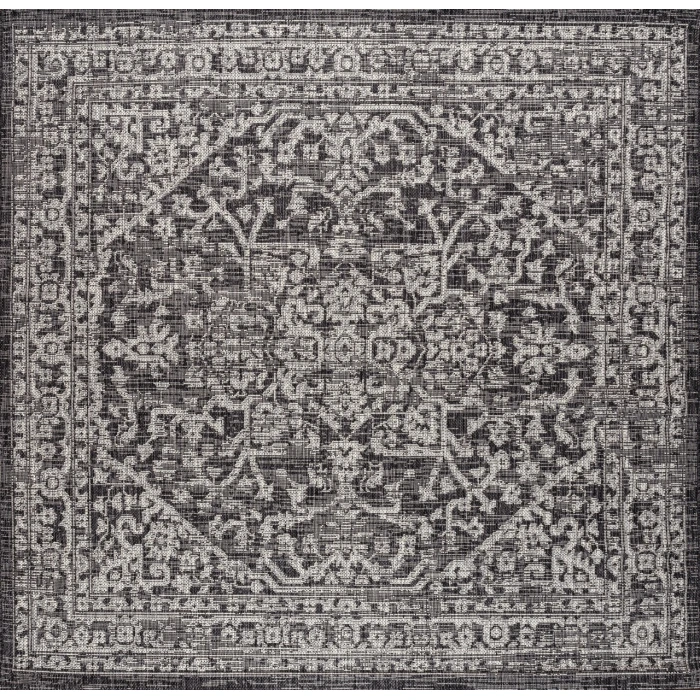 Jonathan Y SANTA MONICA Black SMB104C 6ft.7in. Square Rug