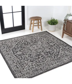 Jonathan Y SANTA MONICA Black SMB104C 6ft.7in. Square Rug