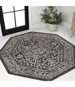 Jonathan Y SANTA MONICA Black SMB104C 5ft.-3in. Octagon Rug