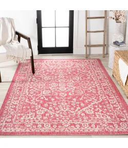 Jonathany Santa Monica SMB104E Fuchsia/Light Gray Area Rug 7 ft. 9 in. X 10 ft. Rectangle