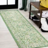 Jonathany Santa Monica SMB104F Cream/Green Area Rug 2 ft. 2 in. X 10 ft. Runner