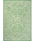 Malta Bohemian Medallion Textured Weave Cream/Green 8 ft. x 10 ft. Indoor/Outdoor Area Rug