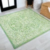 Jonathany Santa Monica SMB104F Cream/Green Area Rug 5 ft. 3 in. X 5 ft. 3 in. Square