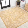 Jonathany Santa Monica SMB104G Yellow/Cream Area Rug 5 ft. 3 in. X 5 ft. 3 in. Square
