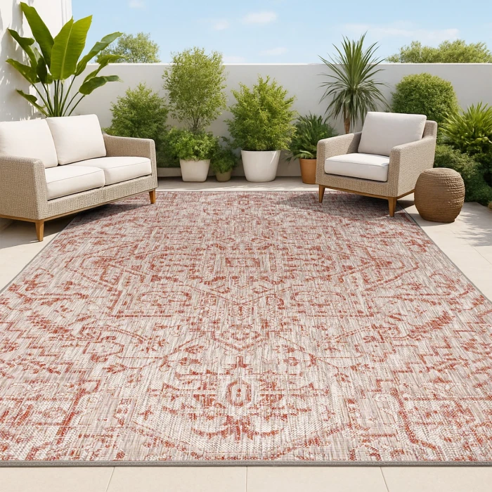 Jonathan Y SANTA MONICA Red SMB105A 10ft. X 14ft. Rect. Rug