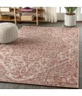 Estrella Bohemian Medallion Textured Weave Red/Taupe 4 ft. x 6 ft. Indoor/Outdoor Area Rug