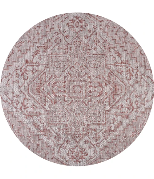Jonathan Y SANTA MONICA Red SMB105A 3ft.-1in. Round Rug