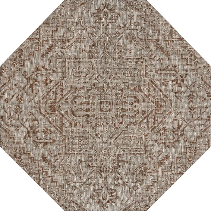 Jonathan Y SANTA MONICA Red SMB105A 5ft.-3in. Octagon Rug