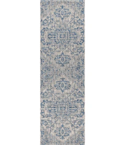 Jonathany Santa Monica SMB105B Navy/Gray Area Rug 2 ft. 2 in. X 10 ft. Runner