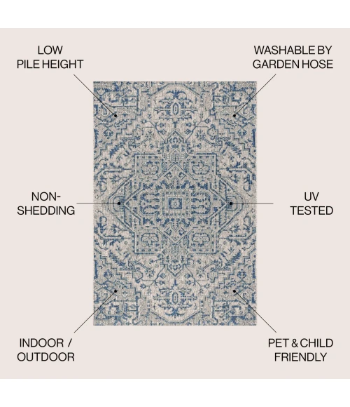 Jonathan Y SANTA MONICA Blue SMB105B 10ft. X 14ft. Rect. Rug