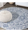 Jonathan Y SANTA MONICA Blue SMB105B 3ft.-11in. Round Rug