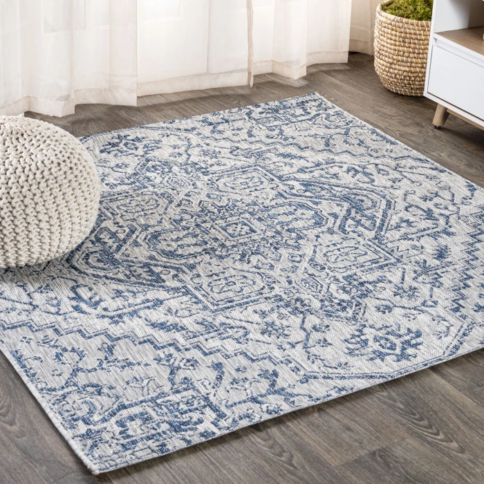 Jonathan Y SANTA MONICA Black SMB107A 9ft. Square Rug