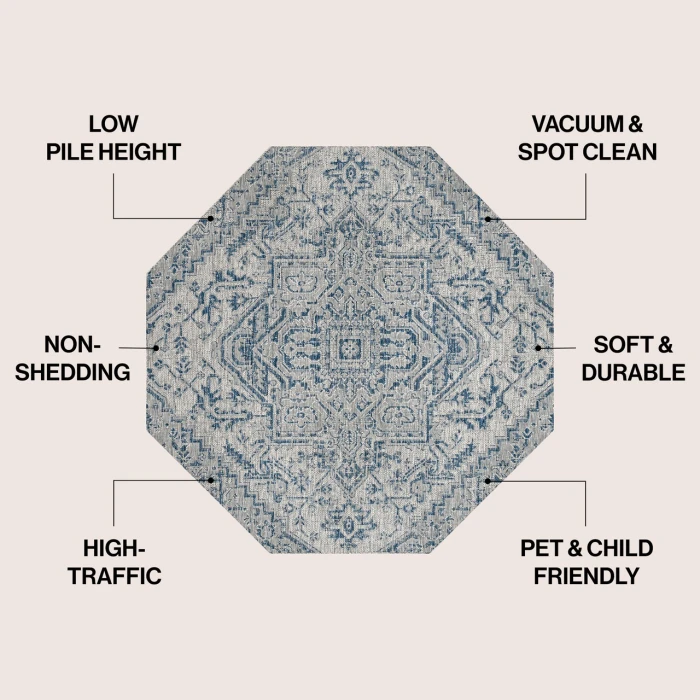 Jonathan Y SANTA MONICA Green SMB105C 7ft.-9in. Octagon Rug
